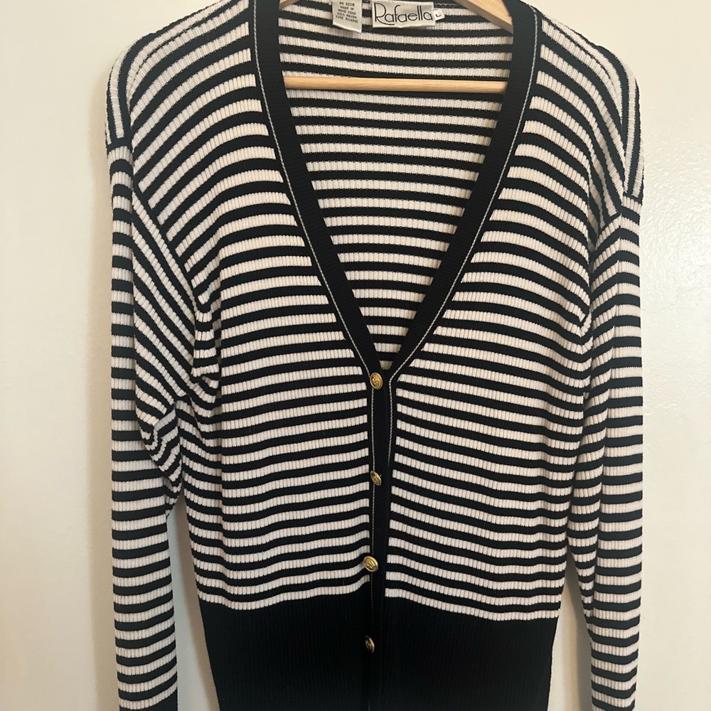 Black and white cardigan Rafaela